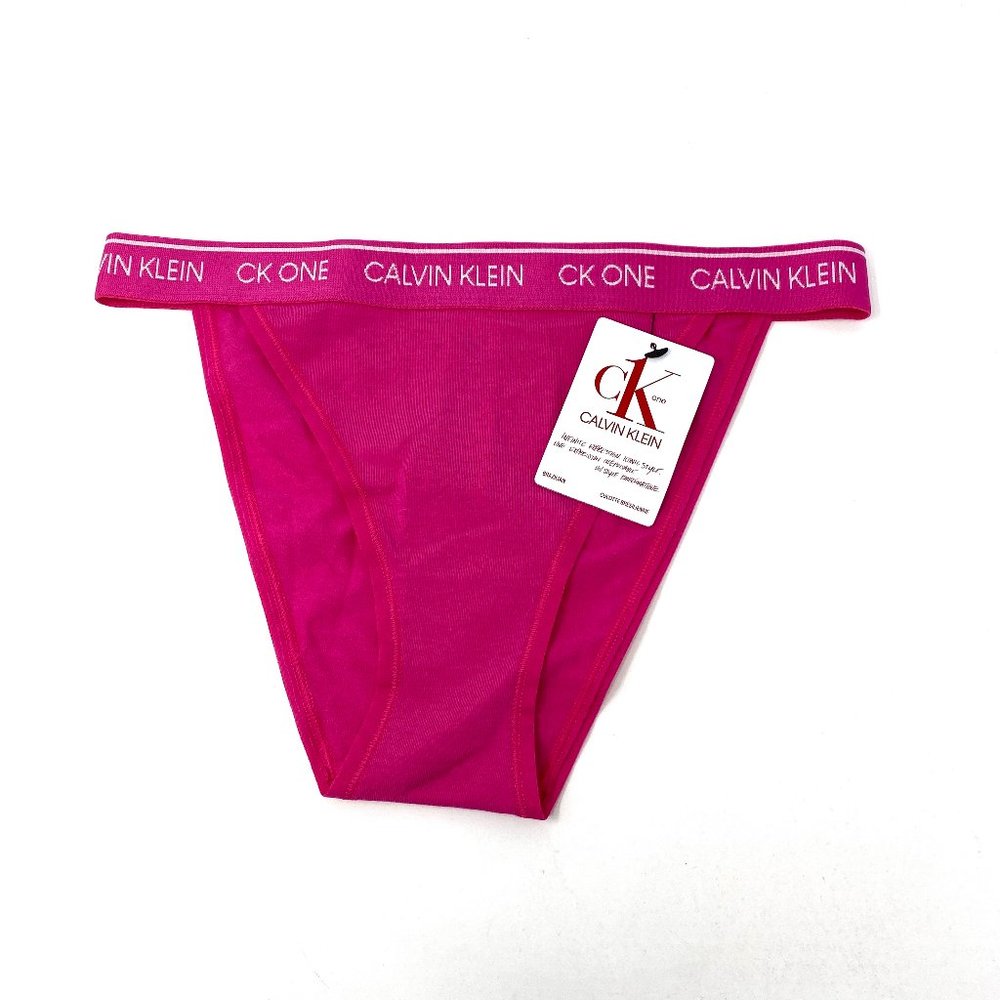 💖MEGA SALE💖 Calvin Klein One Brazilian  Bikini Pink Cotton Women's QF5834-670